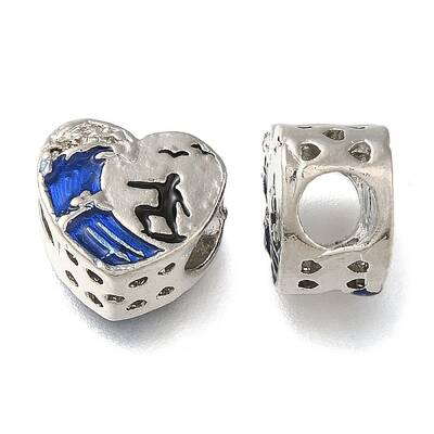 Rack Plating Alloy Enamel European Beads