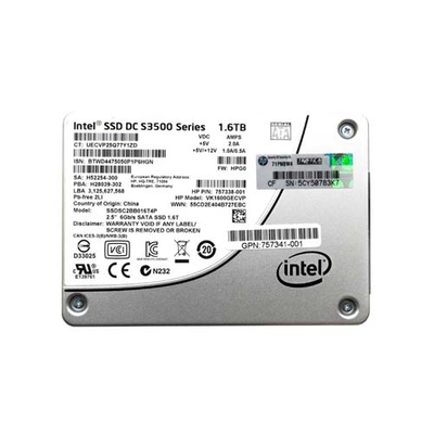 757338-001 HP 1.6TB SATA 6Gb/s 3.5-Inch Enterprise Solid State Drive for ProLiant Servers