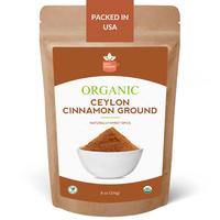 SPICY ORGANIC Ceylon Cinnamon Powder, 8 Oz. – Pure & Freshly Ground from Sri Lanka, USDA Certified Organic, Non-GMO, Gluten...