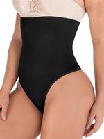 Women's Solid High Waist Sculpting Thong Shapewear, Breathable Style Tummy Control Shaper Panty, Compression Underwear, Summe...
