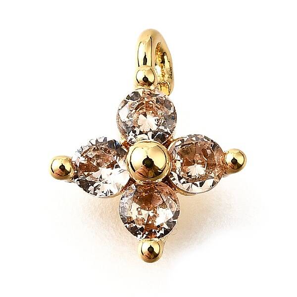 Brass Micro Pave Cubic Zirconia Pendants