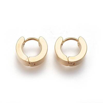 304 Stainless Steel Huggie Hoop Earrings