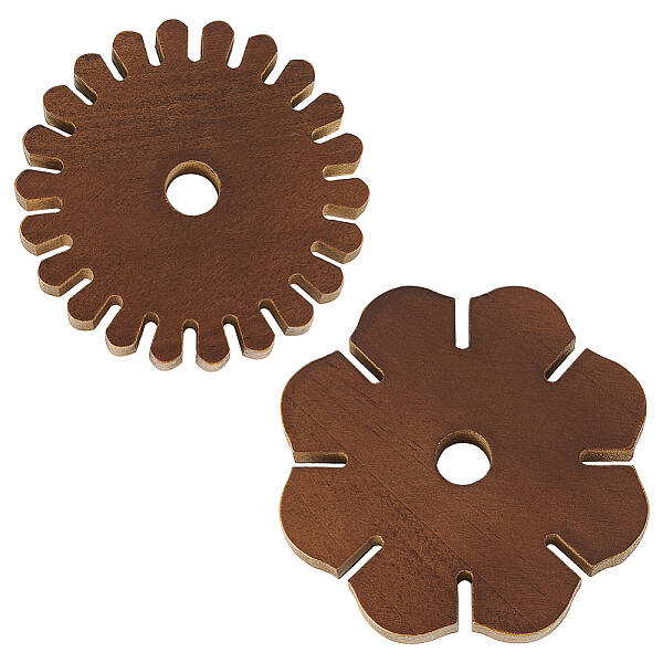 2Pcs 2 Styles Wood Bracelet Knitters