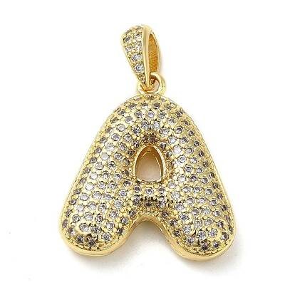 Brass Micro Pave Cubic Zirconia Pendants
