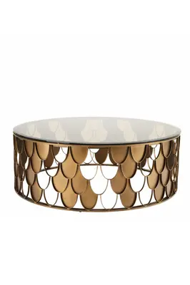 Copper Scalloped Coffee Table | Eichholtz L'indiscret