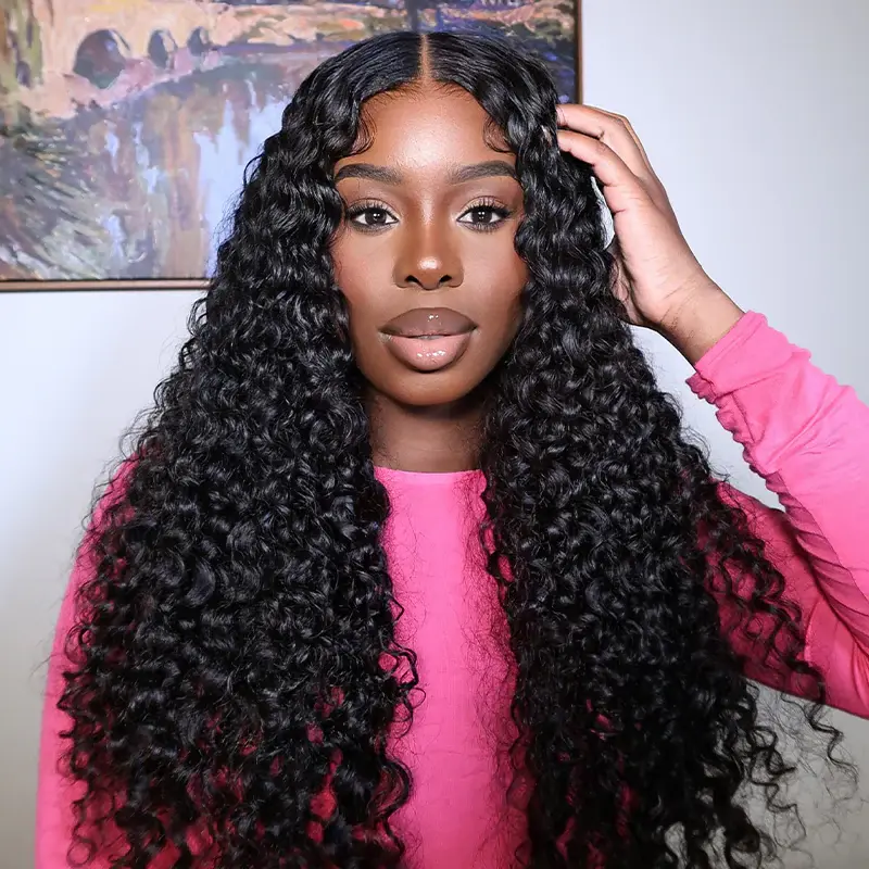 ISEE M-Cap Wear Go Water Wave 9x6 Pre-Bleached Tiny Knots Pre-Plucked HD Lace Glueless Wig