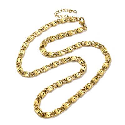 Ion Plating(IP)  304 Stainless Steel Lumachina Chain Necklaces