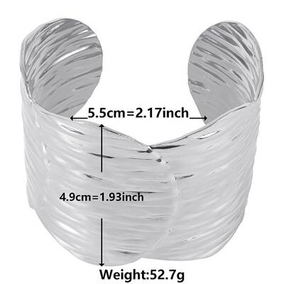 Non-Tarnish European and American Style 304 Stainless Steel Cuff Bangles for Women