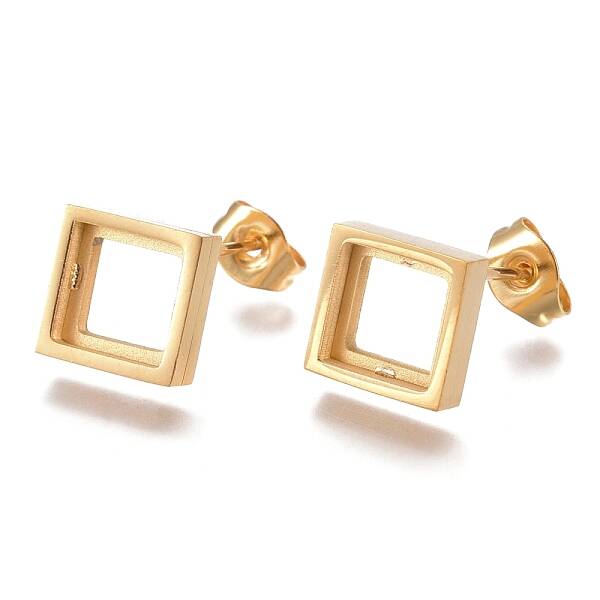 304 Stainless Steel Stud Earring Settings