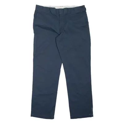 DICKIES Workwear Womens Trousers Blue Slim Tapered W36 L32
