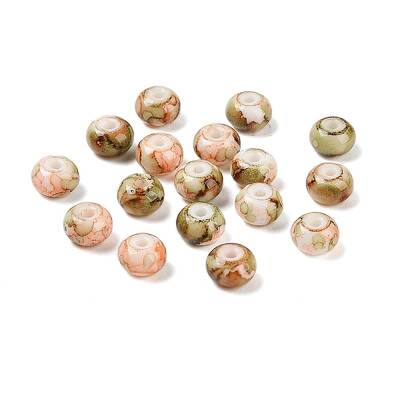 Opaque Spray Painted Glass Beads
