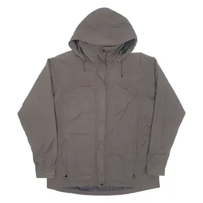 MAMMUT Womens Rain Jacket Brown Nylon Hooded XL