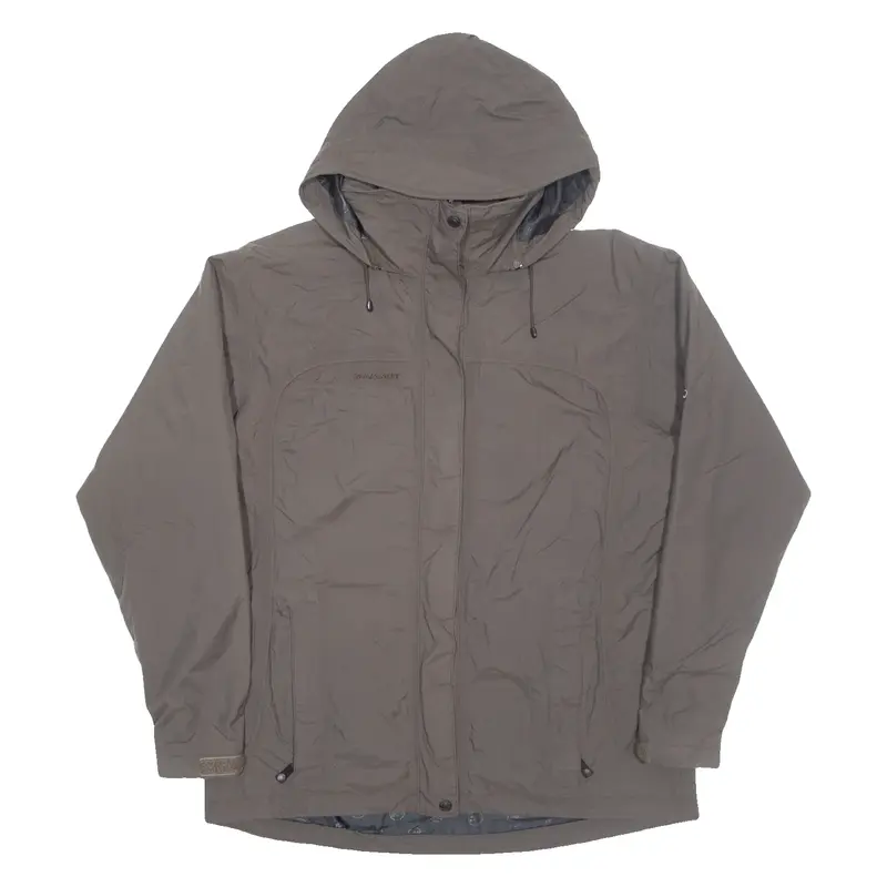 MAMMUT Womens Rain Jacket Brown Nylon Hooded XL