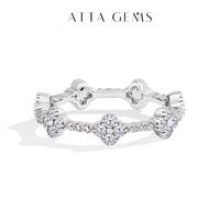 Eternity D VVS1 Color Synthetic Round Moissanite Rings for Wome 925 Sterling Silver Engagement Wedding Classic Rings Party Gi...