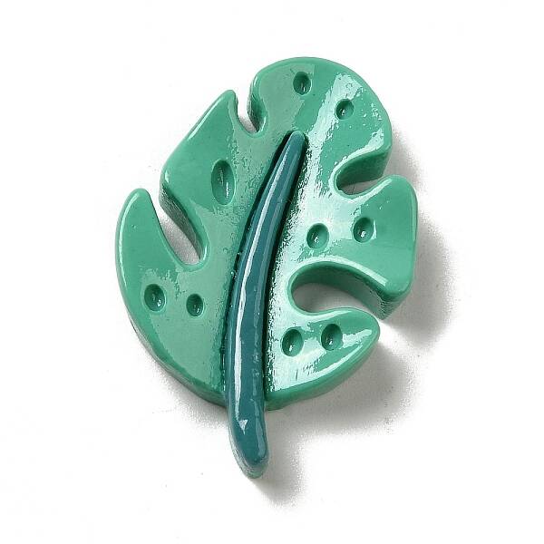Cute Opaque Resin Leaf Cabochons