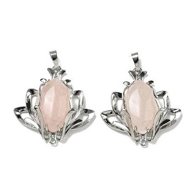 Natural Rose Quartz Pendants