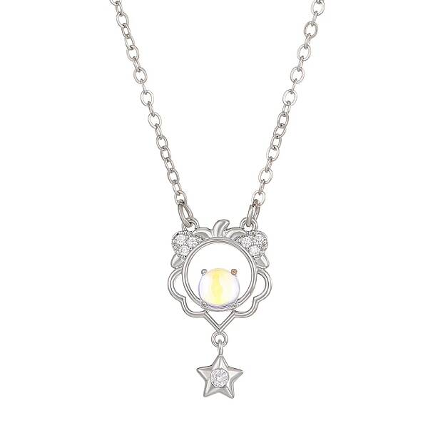 Constellation Rhinestone Pendant Necklace