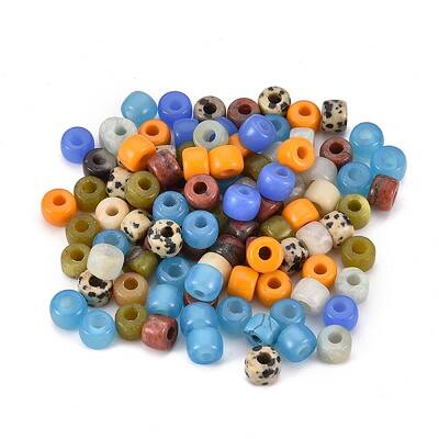 Natural & Synthetic Mixed Gemstone Beads