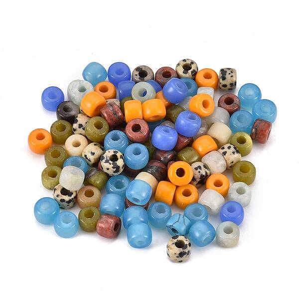 Natural & Synthetic Mixed Gemstone Beads