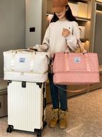 Solid Color Large Capacity Zipper Travel Duffels Bag, Lightweight Portable Foldable Travel Bag, Travel Essentials, Multifunct...