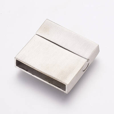 Tarnish Resistant 304 Stainless Steel Magnetic Clasps with Glue-in Ends