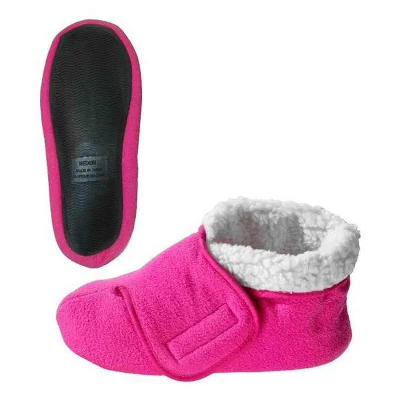 Silverts Unisex Extra Wide Fleece Slippers - Navy - L