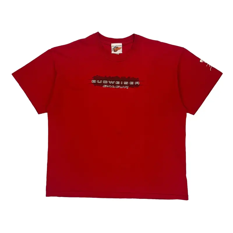 Budweiser Winners Circle Nascar T-Shirt - 2XL Red Cotton