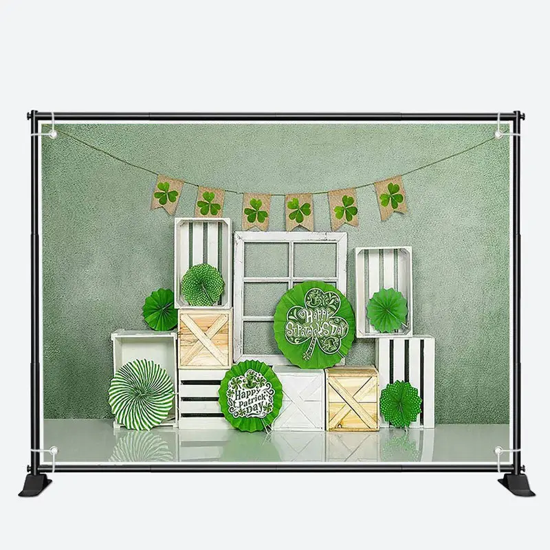 Frosted Green Wall Origami St Patricks Day Backdrop - Aperturee