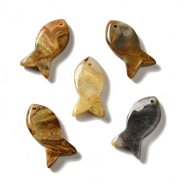 Natural Crazy Agate Pendants