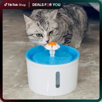 VAGAVA Cat Water Fountain, 1.6L/56oz BPA-Free Automatic Pet Drinking Fountain with Ultra Quiet Pump & Visible Water Level, Pe...