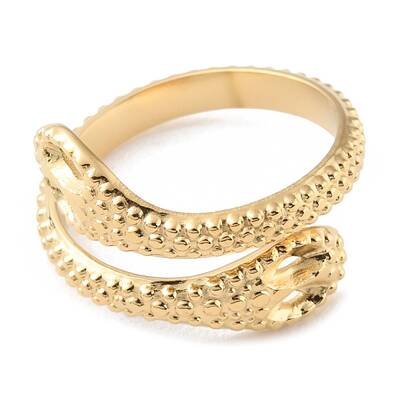 304 Stainless Steel Snake Open Cuff Rings