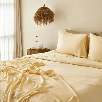 Signature Sateen Sheet Set | Color: Saffron | Size: Queen