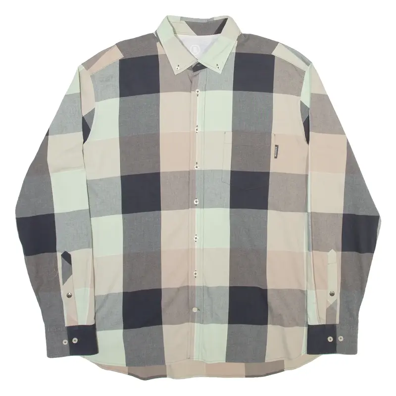 BOGNER Mens Shirt Beige Check Long Sleeve XL