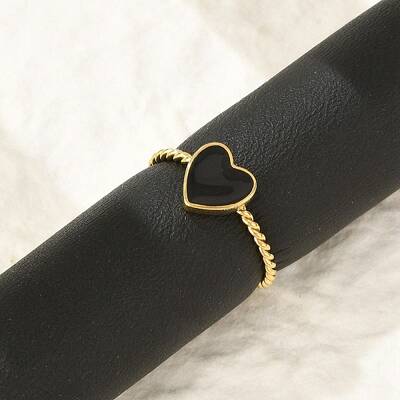 304 Stainless Steel Enamel Cuff Rings for Women