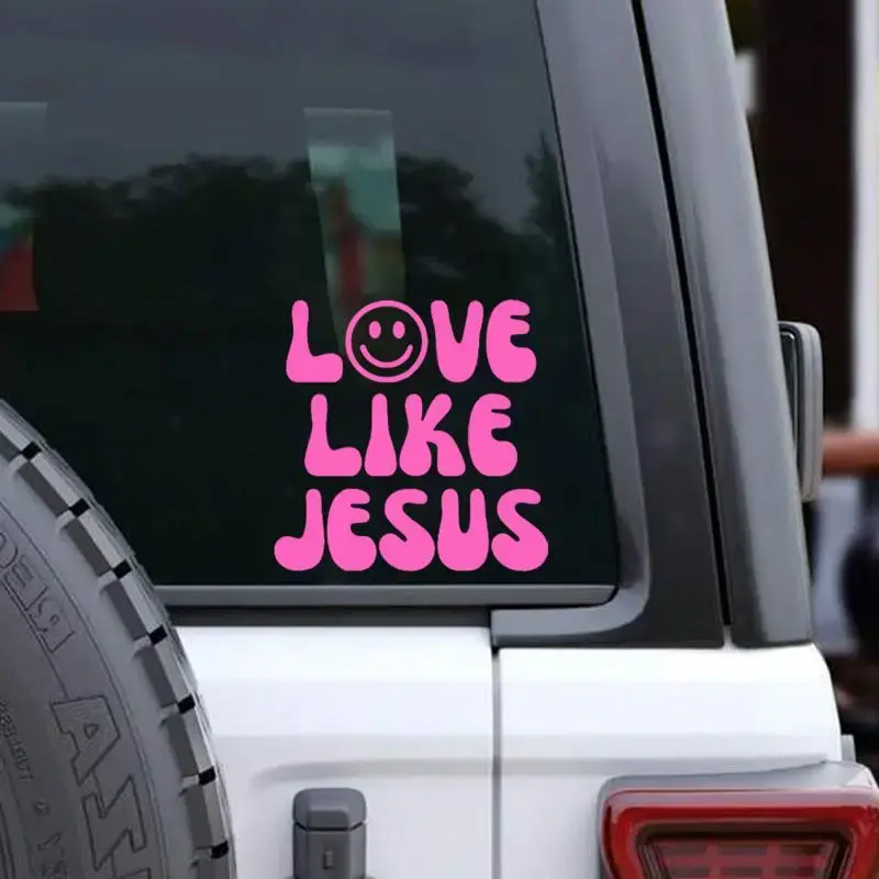 Car Sticker, 1 Count Love Like Jesus Sticker, Funny Car Decorative Decals for Window Rear Glass Decoration, Car Decorative ...