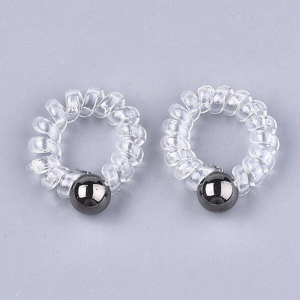 Plastic Telephone Cord Elastic Hair Ties