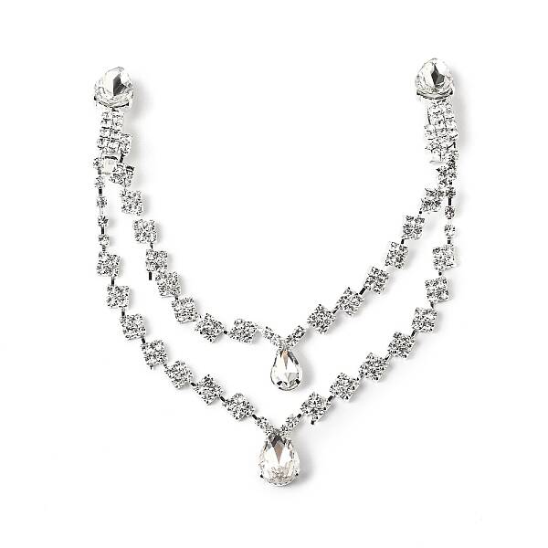 Alloy Rhinestone Hair Chain
