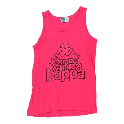 Age 10 Kappa Spellout Vest - Medium Pink Cotton