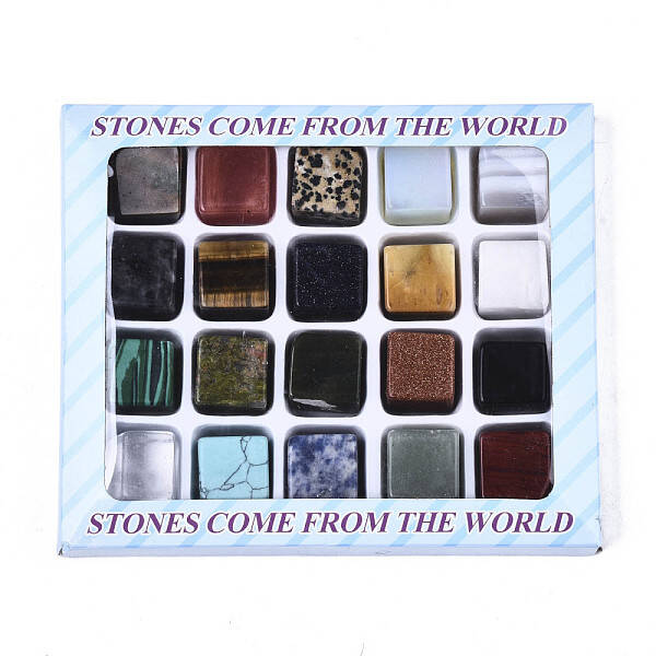 Natural & Synthetic Mixed Gemstone Beads