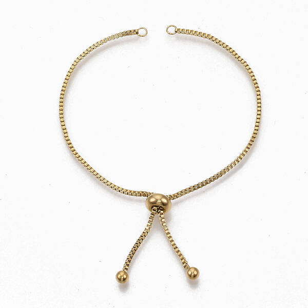Adjustable 304 Stainless Steel Slider Bracelets Making
