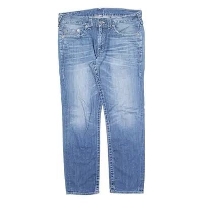 TRUE RELIGION Mens Jeans Blue Regular Skinny Stone Wash W36 L31