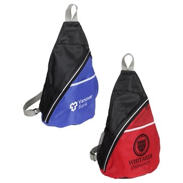 100 Custom Busy Day Sling Backpack - Mesh Pocket