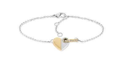 Tommy Hilfiger Bracciale Moda In Acciaio Con Cuore Bicolore 2780880