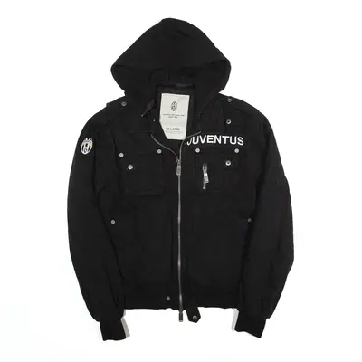 JUVENTUS FC Insulated Jacket Black Hooded Boys 2XL