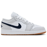Nike Air Jordan 1 Low White Neutral Grey Gum Midnight Navy 553560-146 GS & Women's Fashion Sneaker New