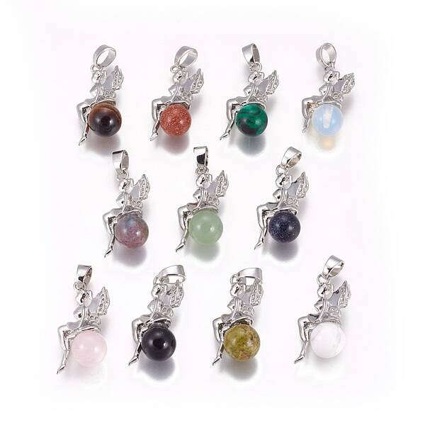 Natural & Synthetic Mixed Stone Pendants