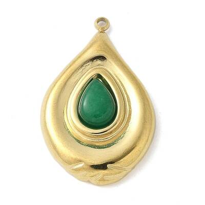 Natural Green Onyx Agate(Dyed & Heated) Pendants