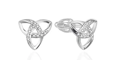 Agato Elegant Silver Earrings with Zirconia AGT-E117SW