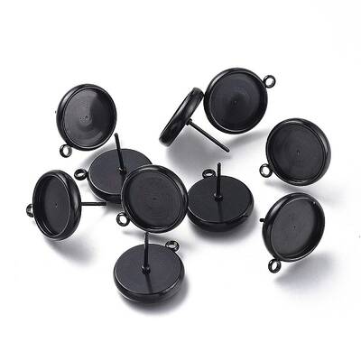 304 Stainless Steel Stud Earring Settings