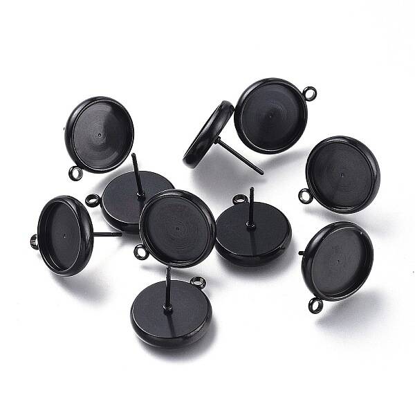 304 Stainless Steel Stud Earring Settings